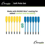 Champion Sports Soft Polo Set, Blue/Yellow (PXSET)