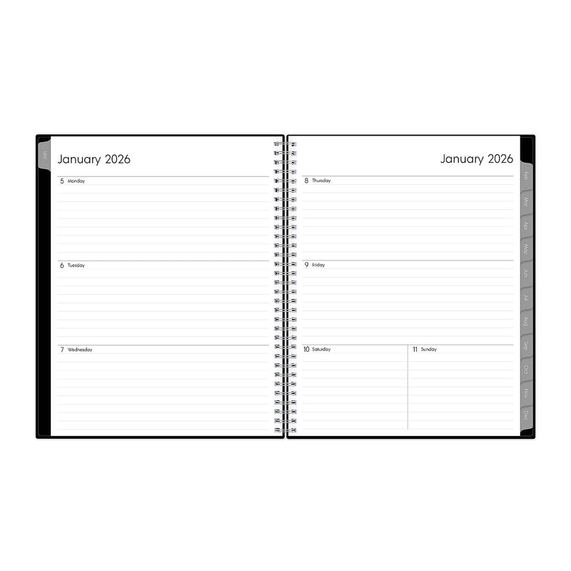 2026 Blue Sky Enterprise 8.5" x 11"  Weekly & Monthly Planner, Plastic Cover, Black (111288-26)