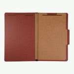 Pendaflex Pressboard Classification Folders, 1-Divider, 2" Expansion, Legal Size, Brick Red, 10/Box (2157R)