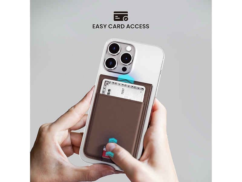 JOURNEY EZMO Magnetic MagSafe Wallet and Phone Stand, Dark Brown (JKW5DB)