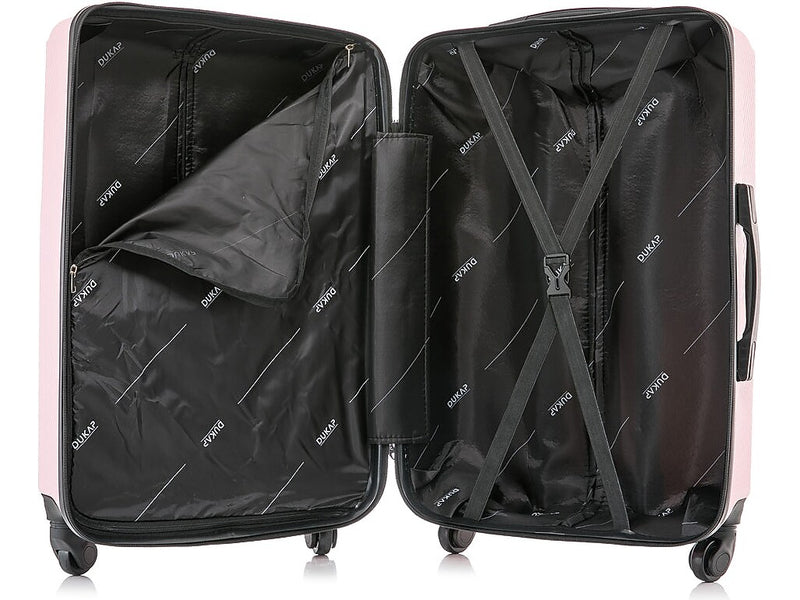 DUKAP Discovery 28" Hardside Suitcase, 4-Wheeled Spinner, TSA Checkpoint Friendly, Pink (DKDIS00L-PNK)
