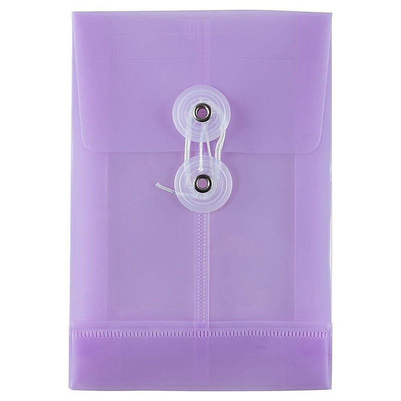 JAM Paper Premium Expanding Wallet with Button & String Closure, 4 1/4" x 6 1/4", Lilac Purple, 3/Pack (473B1llax3)