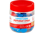 hand2mind Lowercase Alphabet Chips, Red/Blue, 156/Pack (94473)