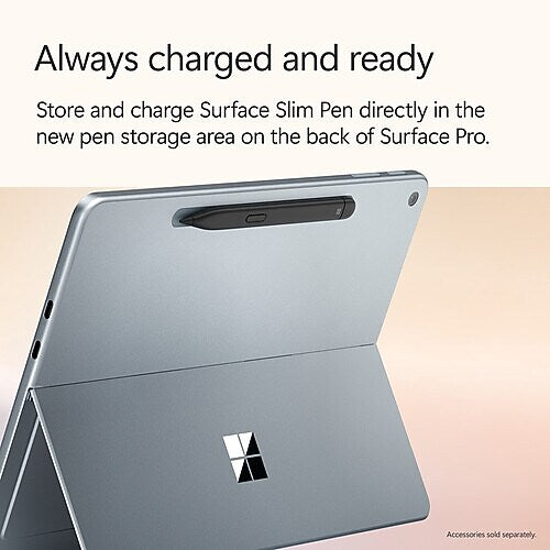 Microsoft Surface Pro 12", Copilot+ PC, Snapdragon X Plus, 16GB RAM, 512GB UFS, 16 Hour Battery, Windows 11 Home, Ocean
