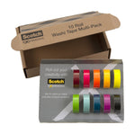 Scotch Expressions Washi Tape, .59 in" x 393 in yds., Assorted Colors, 10 Rolls/Pack (C317-10-SIOC)