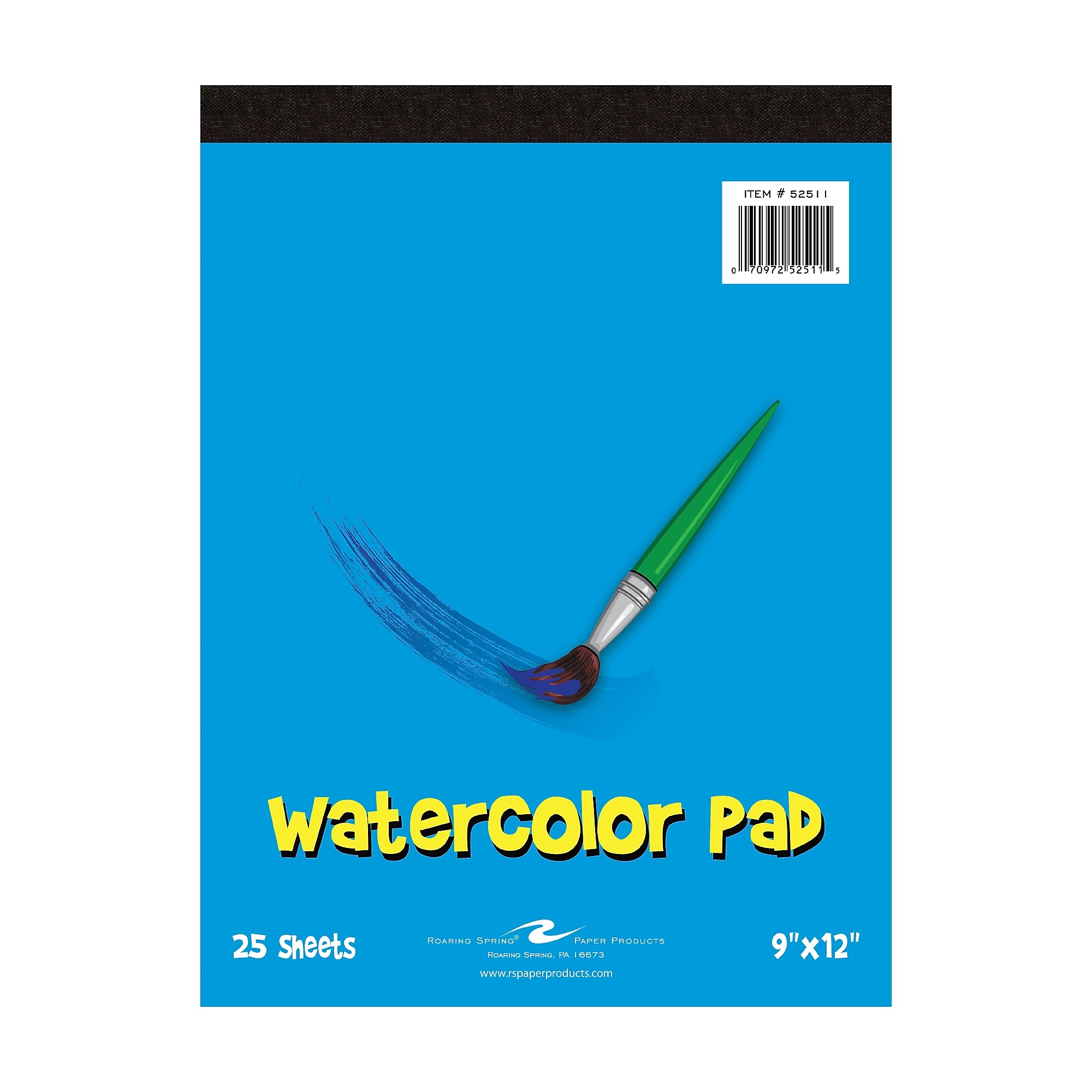 Roaring Spring Paper Products 9" x 12" Watercolor Pad, 25 Sheets, 24/Case (52511cs)