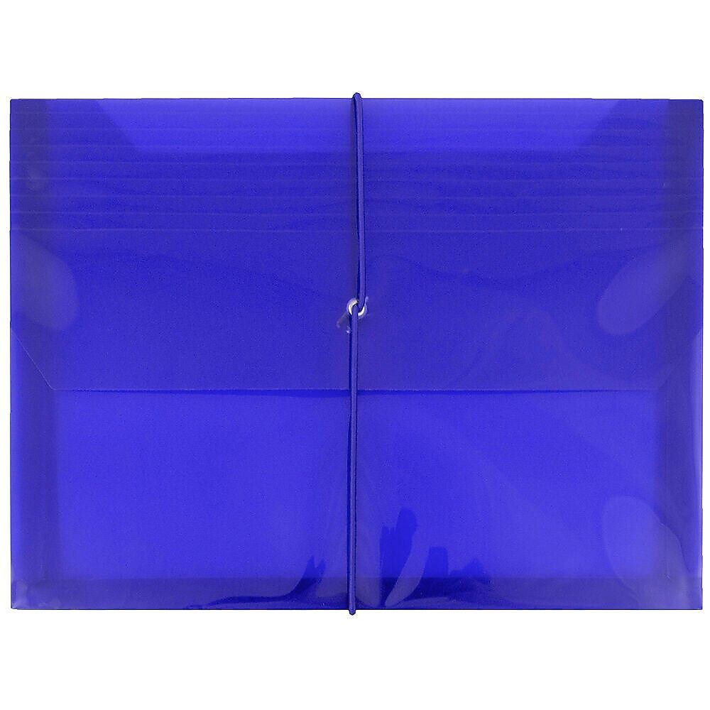 JAM Paper Premium Plastic Document File, Letter, Blue, 3/Pack (218E25BUBX3)