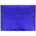 JAM Paper Premium Plastic Document File, Letter, Blue, 3/Pack (218E25BUBX3)