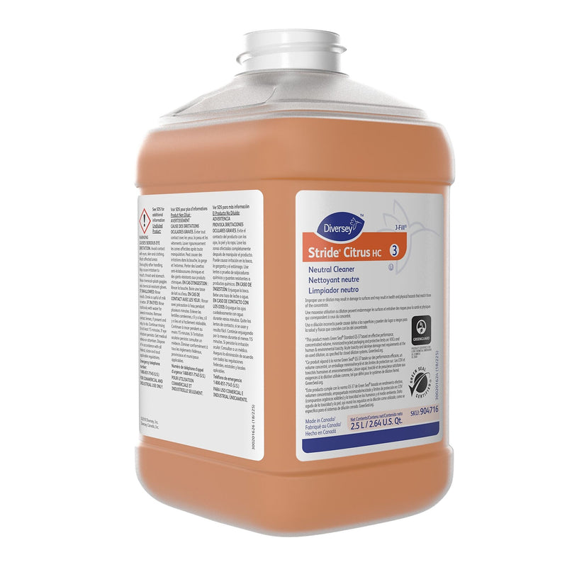 Stride HC Multipurpose Cleaner for Diversey J-Fill Systems, Citrus Scent, 2.5 L, 2/Carton (101109756)