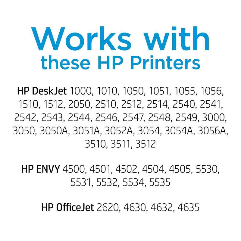 HP 61 Black High Yield and Tri-Color Standard Yield Ink Cartridge, 2/Pack (CZ138FN#140)