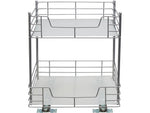Household Essentials Glidez Steel 2-Tier Storage Organizer, Silver (25314-1)
