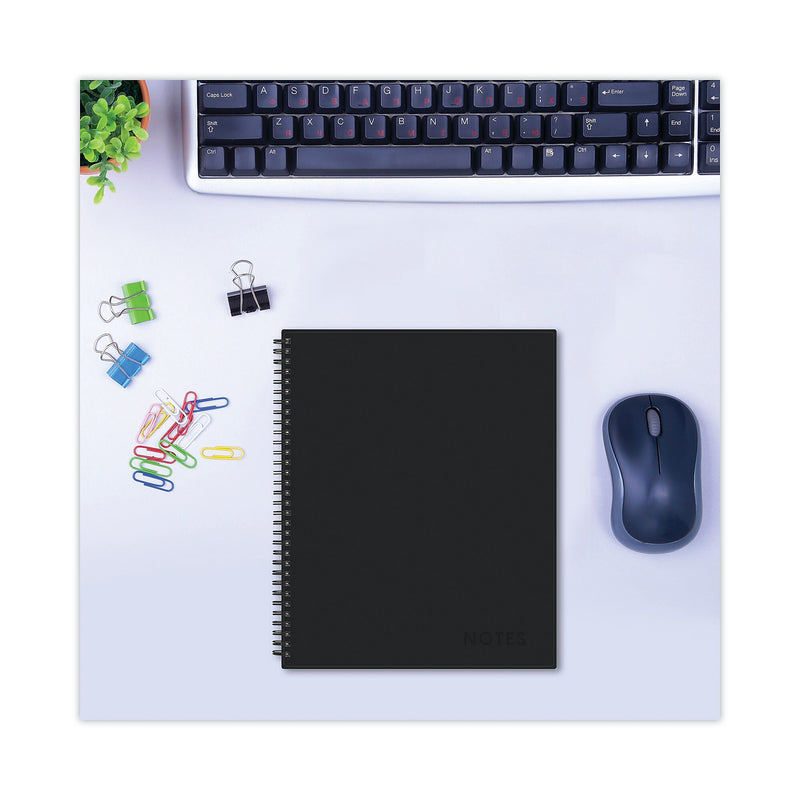 Blue Sky Aligned Business Professional Notebooks, Narrow Ruled, 78 Sheets, Black (BLS121454)
