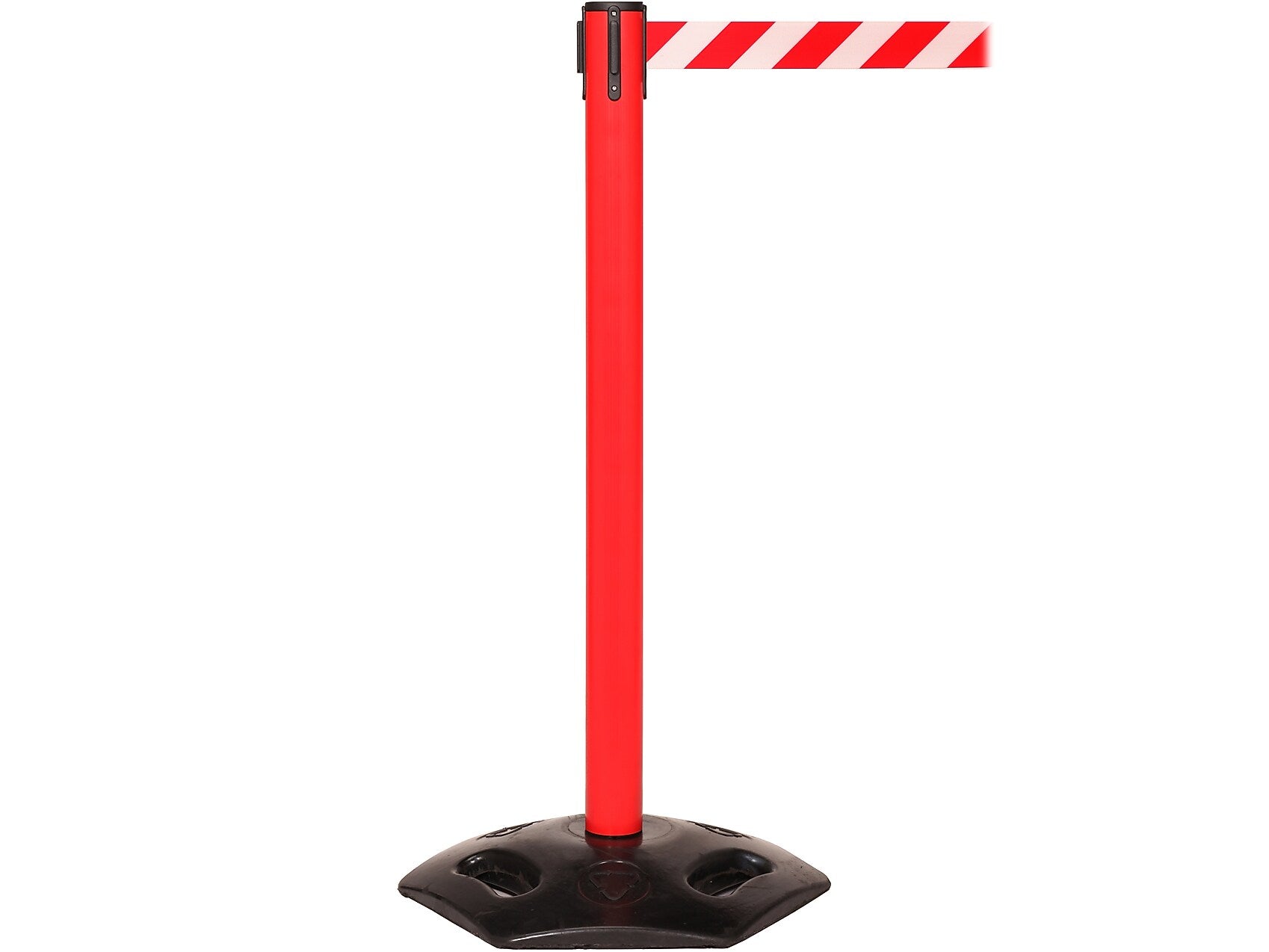 Queue Solutions WeatherMaster 250 2" Red Nylon Crowd Control Belt Barrier, Blue (WMR250R-BL110)