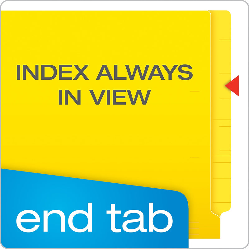 Pendaflex Reinforced Classification Folder, 3/4" Expansion, Letter Size, Yellow, 50/Box (H10U13Y)