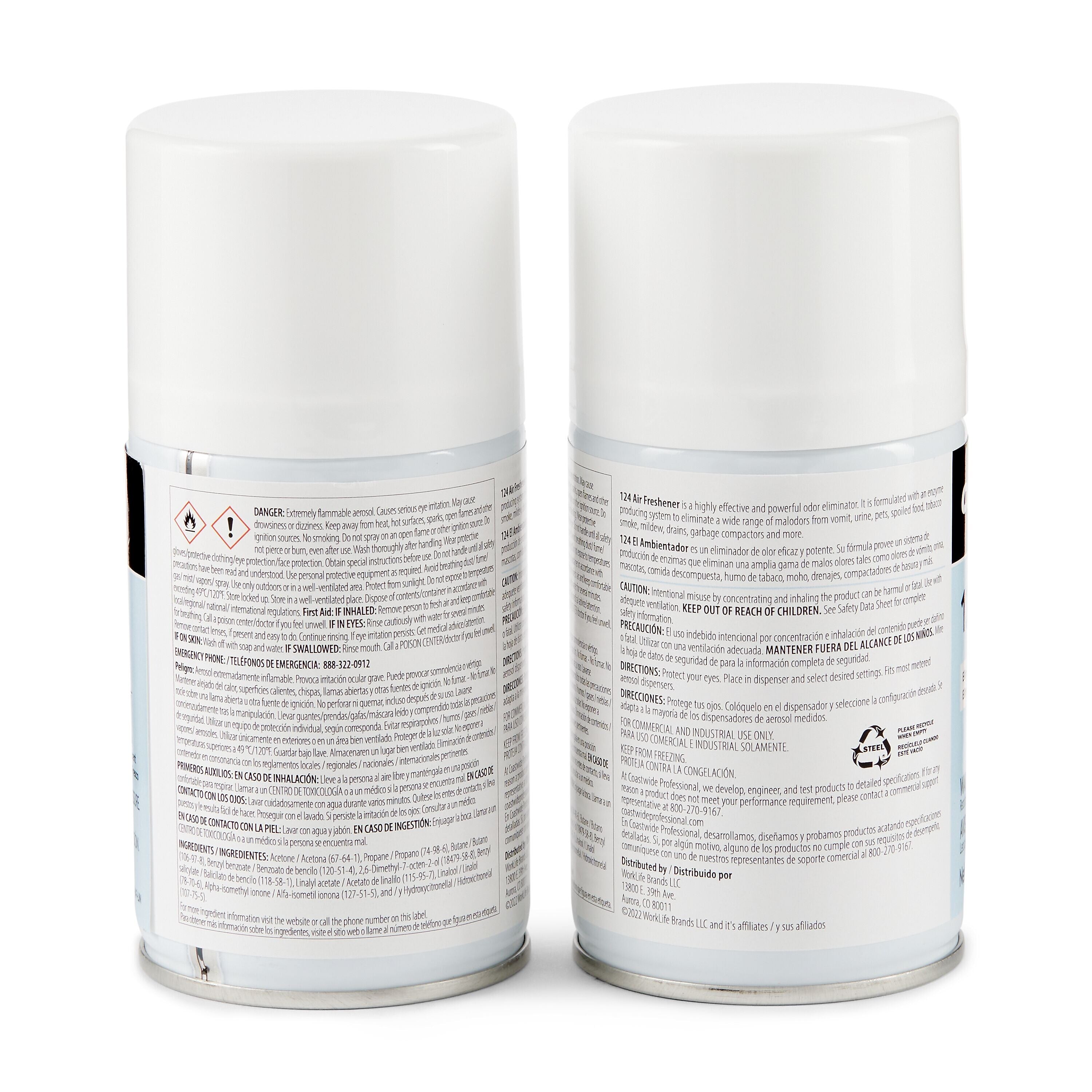 Coastwide Professional™ Aerosol Air Freshener Refill, Fresh Linen Scent, 7 Oz., 6/Carton (CWJMAF-LIN)