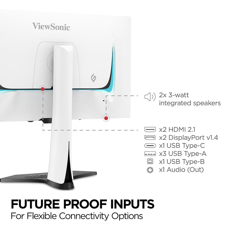 ViewSonic 26.5" 240Hz LED Gaming Monitor, White (XG272-2K-OLED)