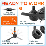 Delton 12Y Stereo On-Ear Computer Headset, USB Type-A (DWH12Y)