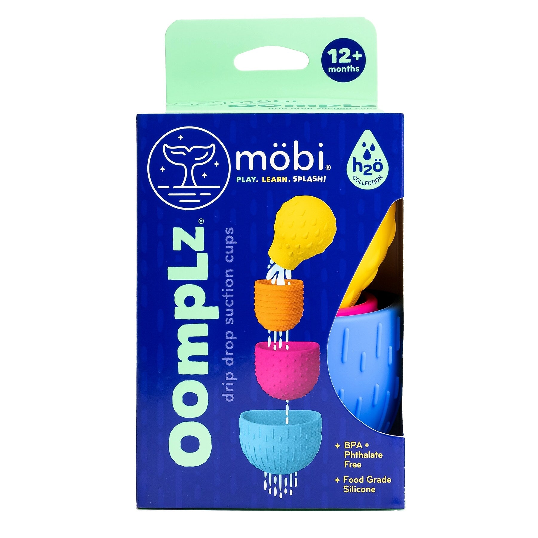 Mobi Oomplz Drip Drop Suction Cups, Multicolored, 4/Pack (MGMOOMP1)