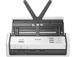 Brother ADS-1350W Duplex Portable Document Scanner, White/Black