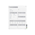 Ghent Harmony Patient Room Glass Dry-Erase Whiteboard, 24"H x 18"W (GRPHMYRN11P-18)