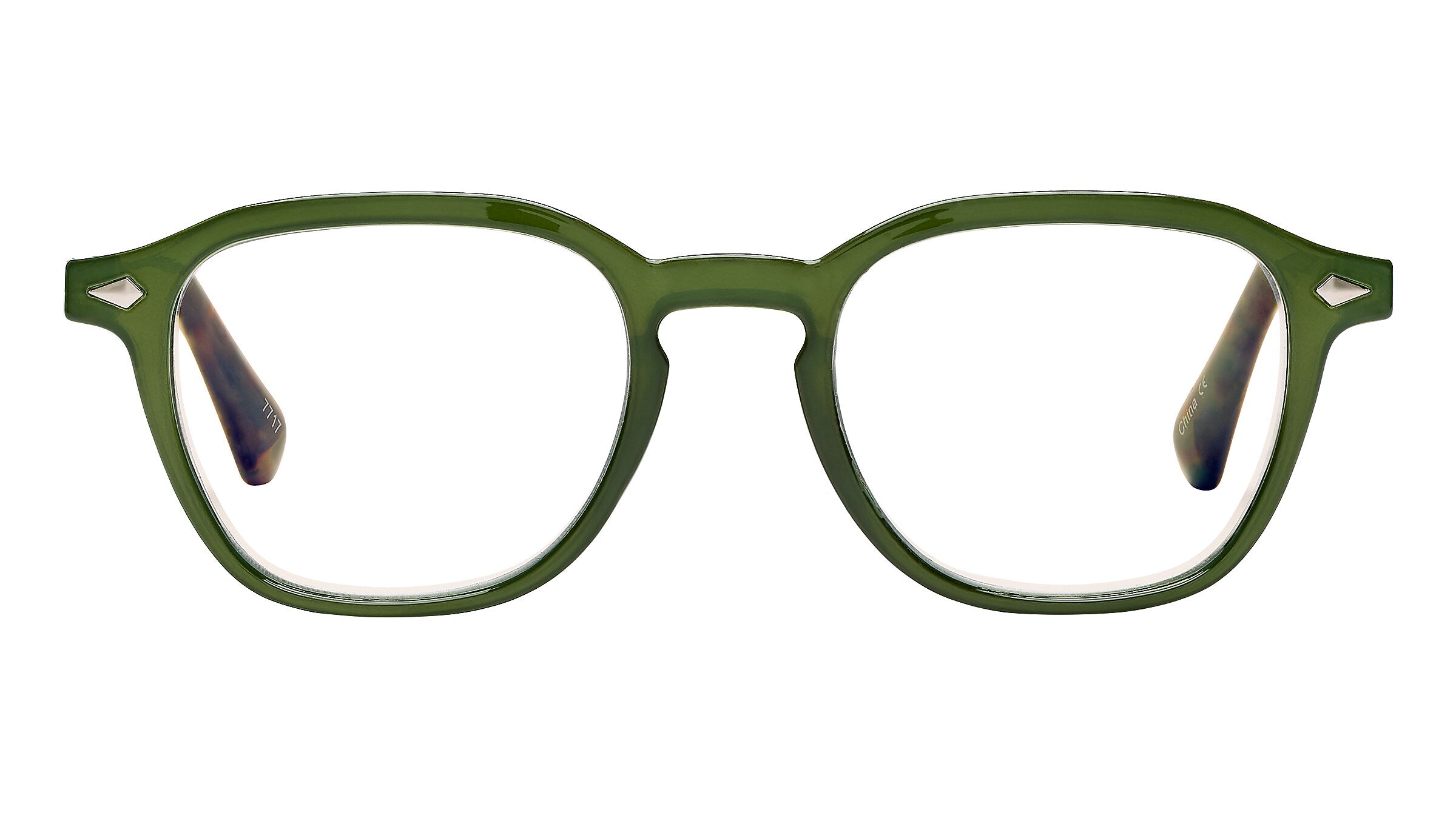 SAV Optitek Blue Light +1.25 Reading Glasses, Dark Olive (E7313)