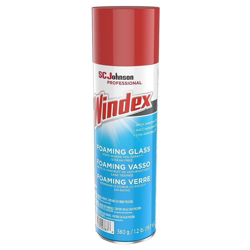 Windex Foaming Glass Cleaner Aerosol, 19.7 Oz. (333813)