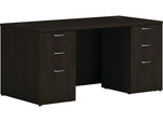 HON Mod 60"W Double-Pedestal Desk, Java Oak (HLPLDS6030BBFJA1)