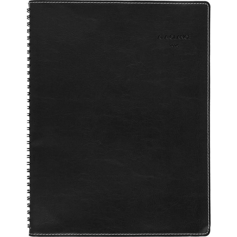 2026 AT-A-GLANCE 8" x 11" Weekly & Monthly Appointment Book, Faux Leather Cover, Black (33351-2601)