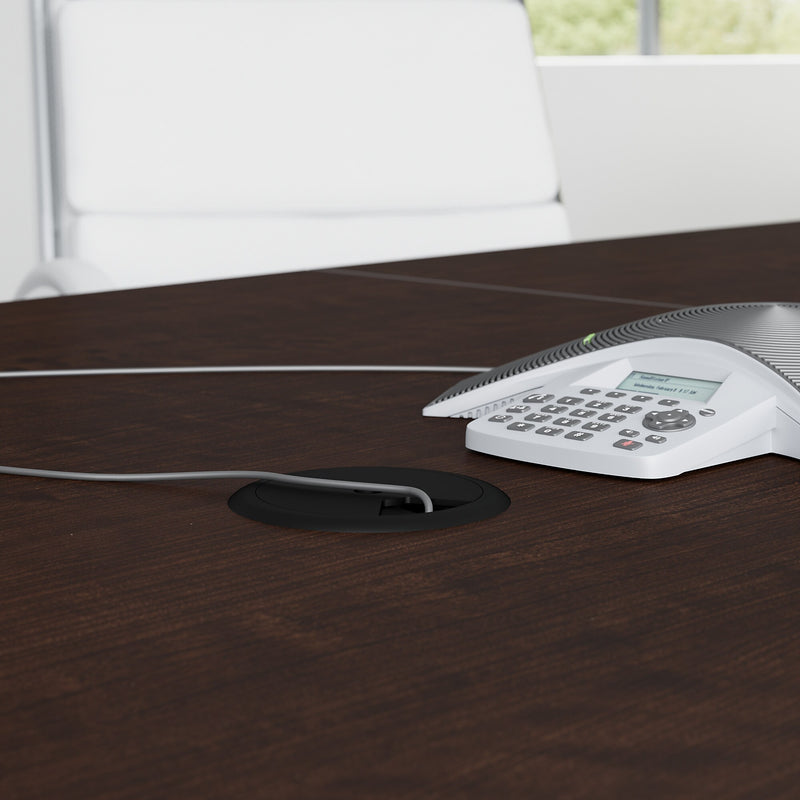 Bush Business Furniture 72"W x 36"D Boat Shaped Conference Table, Mocha Cherry (99TBM72MRSVK)