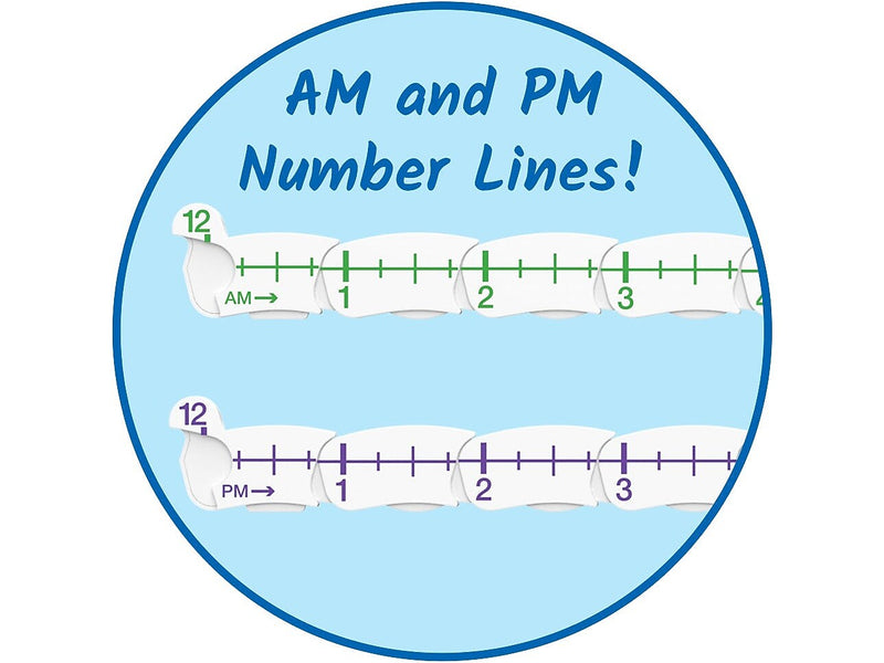 hand2mind Advanced NumberLine Clock, Multicolor (93409)