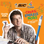 BIC 4-Color Retractable Ballpoint Pen, Medium Point, Multicolor Ink (24623/MM11)