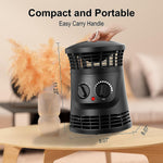Lifesmart 1500-Watt Portable Ceramic Electric Desk Heater, Black (HT1366)