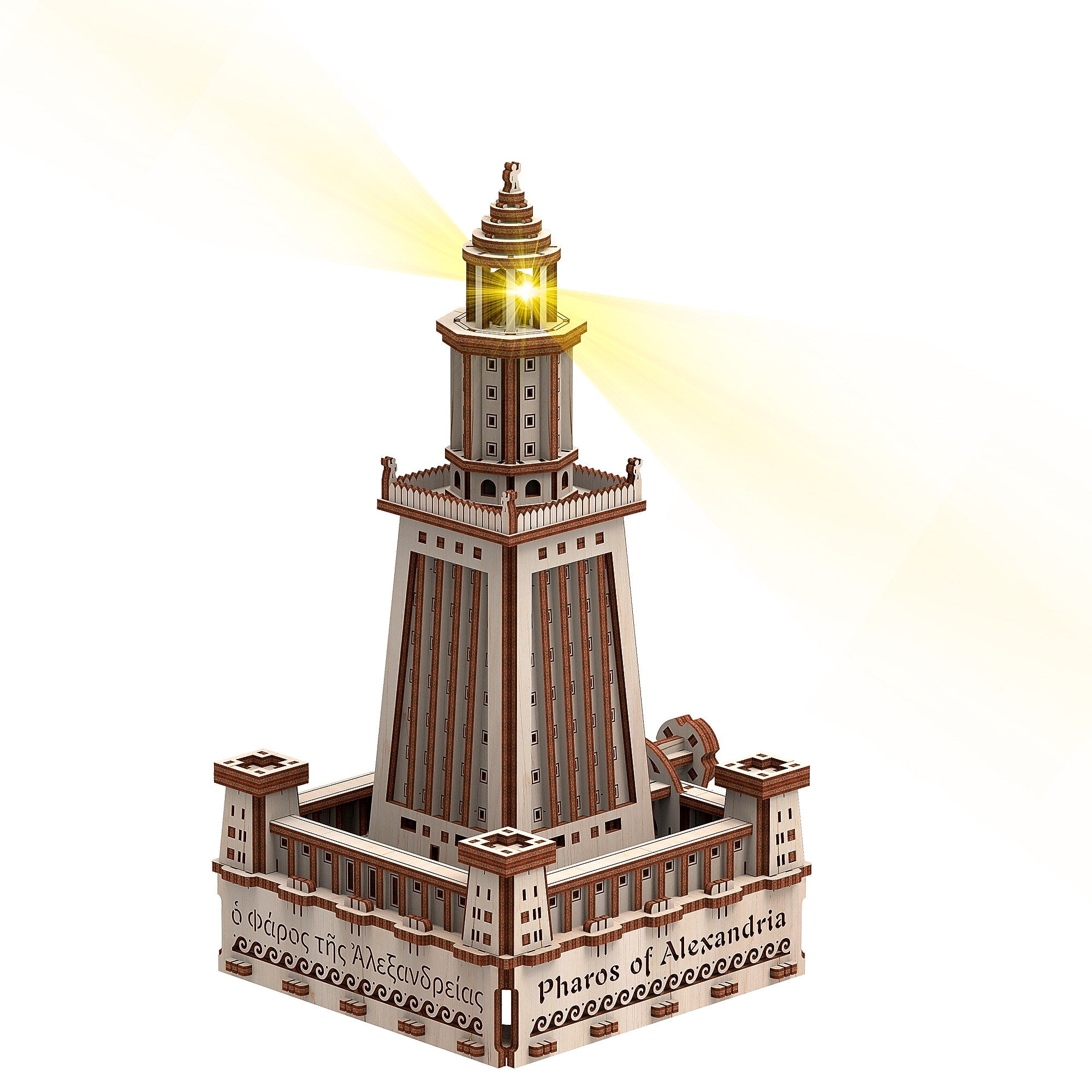 Mr.Playwood Alexandria Lighthouse Eco-light 3D Wooden STEM Model, 280 Pieces/Set (AVRAV1612301)
