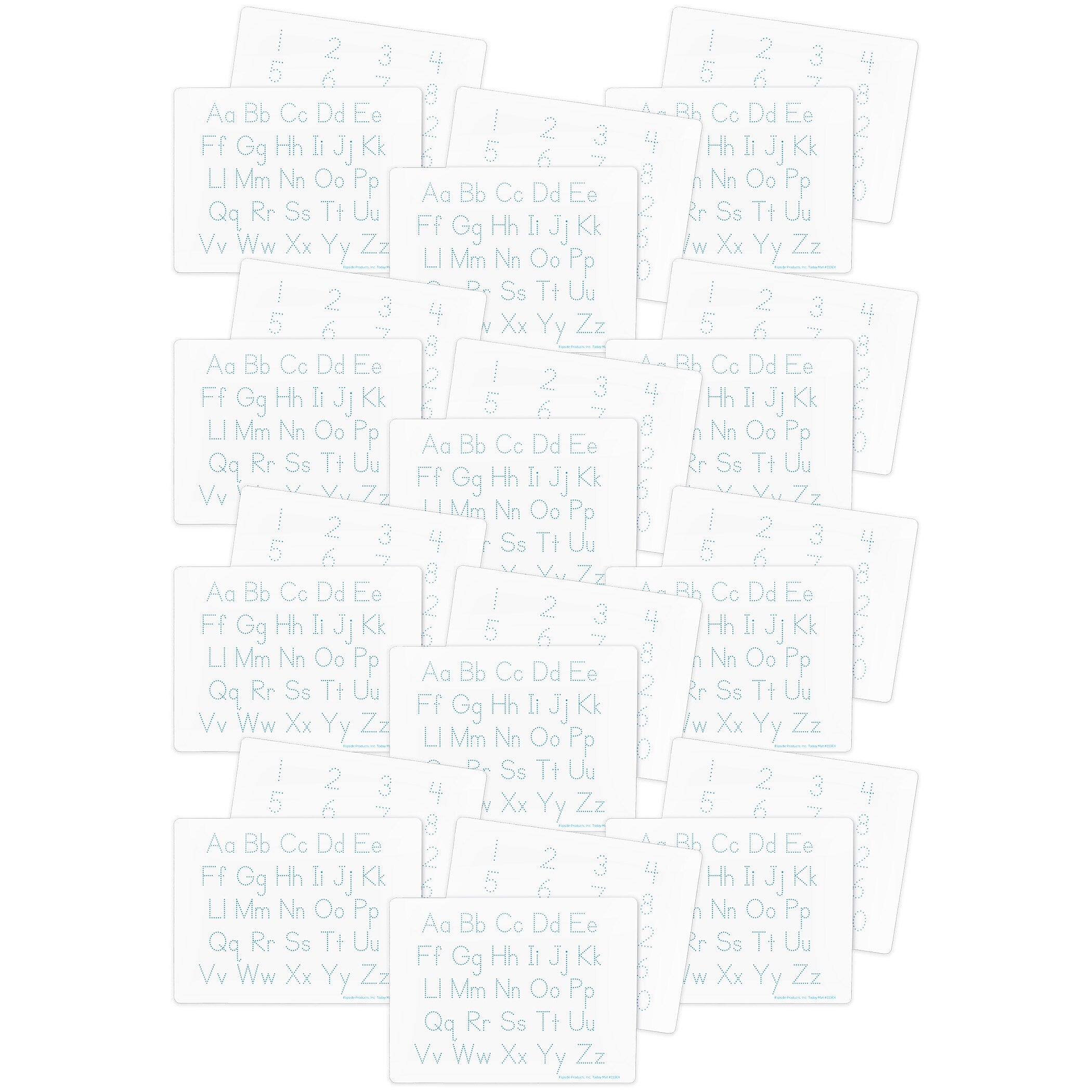 Flipside Laminate Mobile Dry-Erase Whiteboard, Plastic Frame, 1', 24/Pack (20124)