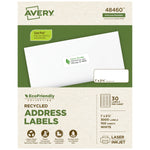 Avery EcoFriendly Laser/Inkjet Address Labels, 1" x 2-5/8", White, 3000 Labels/Box (48460)