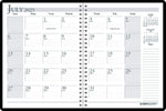 2025-2026 House of Doolittle 8.5" x 11" Academic Year Monthly Planner, Faux Leather Cover, Black (26302-26)