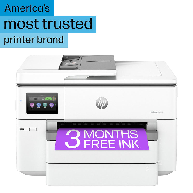 HP OfficeJet Pro 9730e Wide Format Wireless Color All-In-One Printer, Best for Office, 3 Months FREE Ink (537P6A)