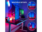 Mount-It! Adjustable Dual Monitor Arm, Up to 35" Monitor, Grayish White/Matte Black (MI-4882)