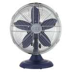 Good Housekeeping 12" Oscillating Desk Fan, 3-Speed, Ink Blue (92618)