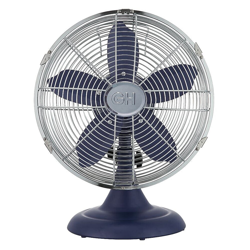Good Housekeeping 12" Oscillating Desk Fan, 3-Speed, Ink Blue (92618)