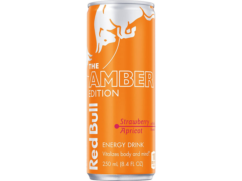Red Bull Amber Edition Strawberry Apricot Energy Drink, 8.4 oz., 24 Cans/Carton (RB240074)