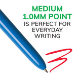 BIC 4-Color Retractable Ballpoint Pen, Medium Point, Multicolor Ink (24623/MM11)