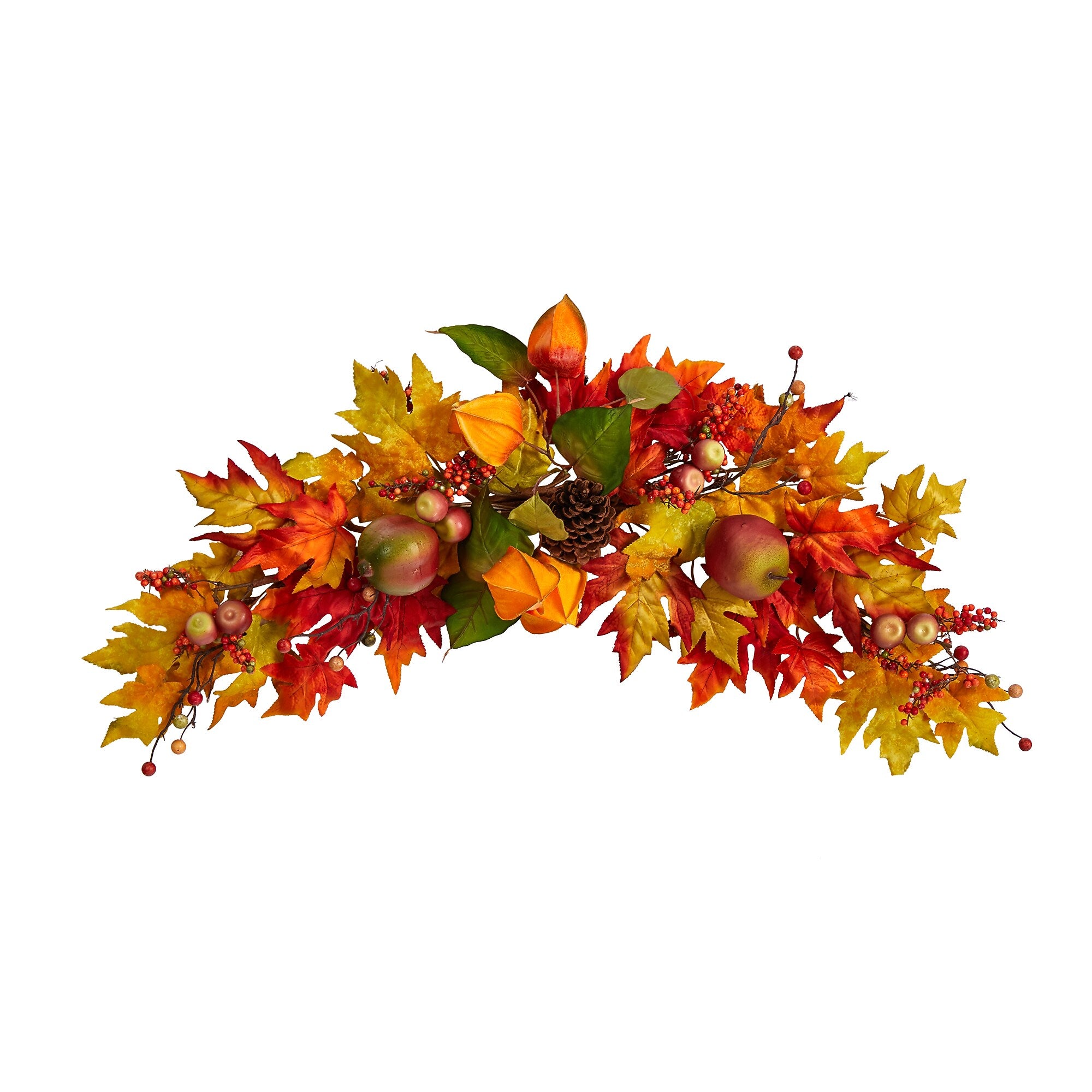 Nearly Natural 38" Autumn Maple Leaf Berry Artificial Swag (W1233)