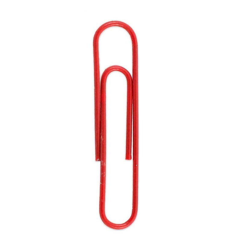 JAM Paper Jumbo Paper Clips, 2" Capacity, Red, 75 Clips/Pack, 2/Pack (2183754a)