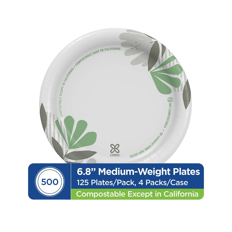 Dixie Pathways 6.8" Paper Plates, Multicolored, 500/Carton (UX7WS)