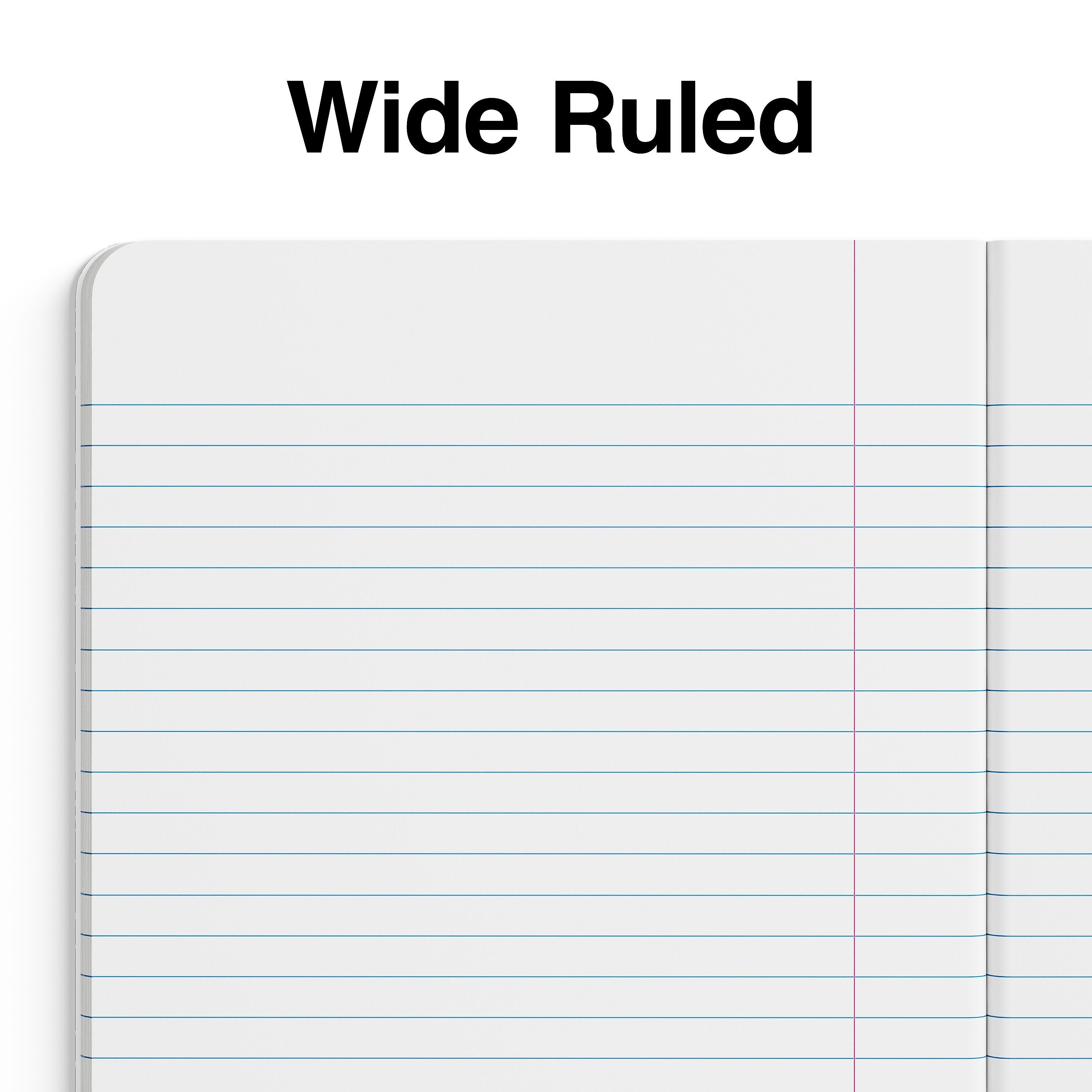 Staples® Poly Composition Notebook, 7.5" x 9.75", Wide Ruled, 80 Sheets, Assorted Colors (ST54890)