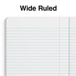 Staples Poly Composition Notebook,  7.5" x 9.75", Wide Ruled, 80 Sheets, Assorted Colors, 24/Carton (41634CT)