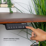Mount-It! Dual Motor 72"W Electric Adjustable Standing Desk, Black/Hazelnut Brown (MI-18126)