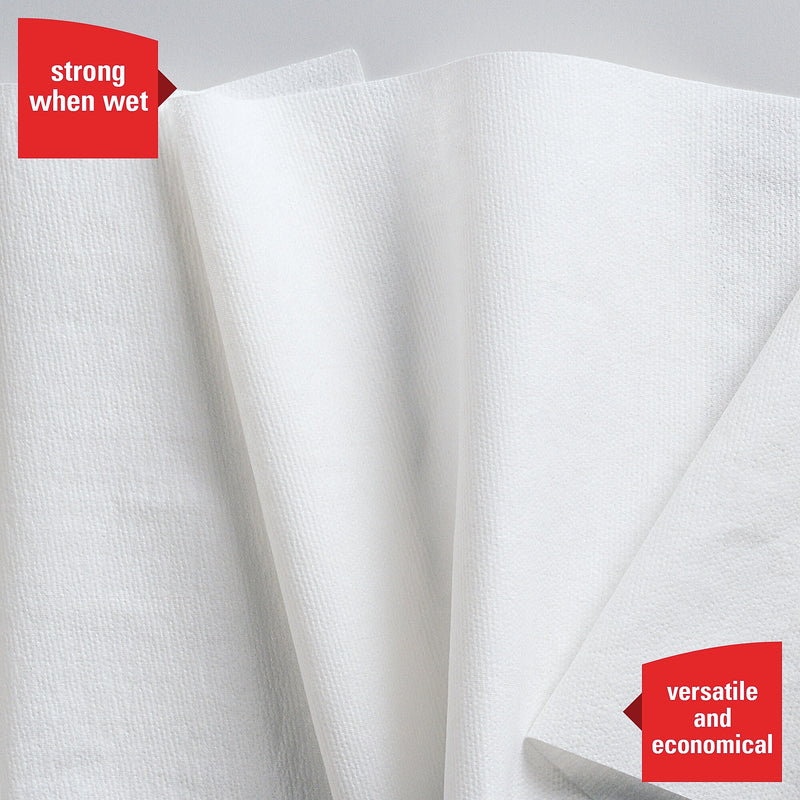 WypAll X50 Polyester Cleaning Wipers, 13.4" x 9.8", White, 1100 Sheets/Roll (35015)