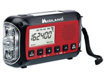 MIDLAND RADIO Wireless Emergency Crank Radio, Black/Red (ER40)